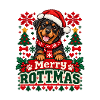 Rottweiler - Weihnachtsmotiv in Strickoptik