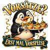 Pinguin mit Vorspeise