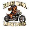 Dackel Motorrad Kurze Beine