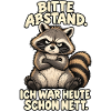 Waschbär Bitte Abstand