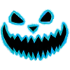 Neon Kürbisgesicht Türkis - Halloween Geschenk