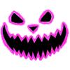 Neon Kürbisgesicht Pink - Gruppenkostüm