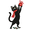 Schwarze Katze Weihnachtskugel Weihnachten Lustig