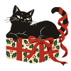 Schwarze Katze Weihnachtsgeschenk Weihnachtsmuffel