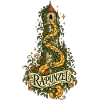 Rapunzel Turm und goldenes Haar