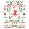 Tanzpaar Weihnachtsstrick Muster
