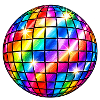 Regenbogen-Disco-Sphäre
