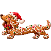 Weihnachtlicher Lebkuchen-Dackel