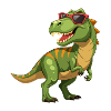 Tyrannosaurus Rex mit Sonnenbrille
