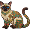 Bunte Mandala-Katze