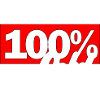 100% Onkel – roter Layout-Print
