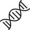 DNA-Helix-Linien-Symbol
