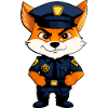 Schlauer Fuchs Polizist