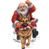 Schäferhund klaut Weihnachtsmannmütze