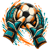 Vivid Soccer-Torwart-Rettungs-Grafik