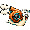Turbo-Schnecken-Zeichentrickmotor