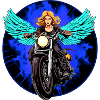 Engel Motorradfahrer