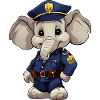 Polizist Elefant
