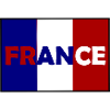 Französische Flagge Typo-Design