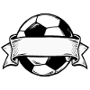 Fußball mit Banner