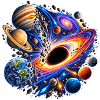 Schwarze Loch Galaxie – Kosmische Weltraumkunst