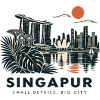 Singapur Skyline Abend