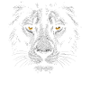 Dark Lion Face