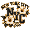 NYC Hibiscus Gold-Logo 1986