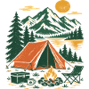 Bergcamping Abendstimmung