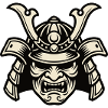 Samurai Helm Krieger Wappen