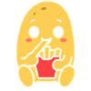Kawaii Fry Whisper Süßer Snack-Charakter