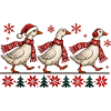 Weihnachtsgänse-festliches Winter-Strickdesign