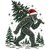 Weihnachts-Bigfoot-Tragbaum-Winterdesign