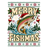Merry Fishmas Fishing Christmas