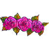 Magenta Rosenblüten Girlande