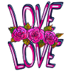 Neon Rosen Love: Leuchtende Blüten