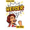 Fußball Mutter - Heiser im Comicstil
