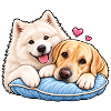 Flauschige Freunde im gemütlichen Bett