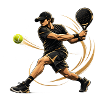 Dynamischer Padel / Tennisschlag