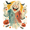 Halloween Geist Paar mit Kaffee