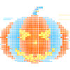 Pixel Kürbis – Cyber Glitch Halloween