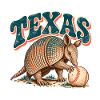 Texas Armadillo Baseball Retro