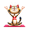 Katze macht Yoga | Meditationskatze