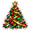 Weihnachtsbaum im Graffiti-Look 