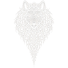 Der Wolfskopf im Flechtwerk