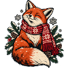 Winterfuchs mit Schal