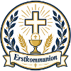 Erstkommunion Kreuz Kelch Emblem