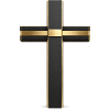 Schwarzes Kreuz mit Goldrand