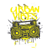Urban Vibes – Gesprühter Boombox