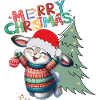 Fröhlicher Weihnachtshase